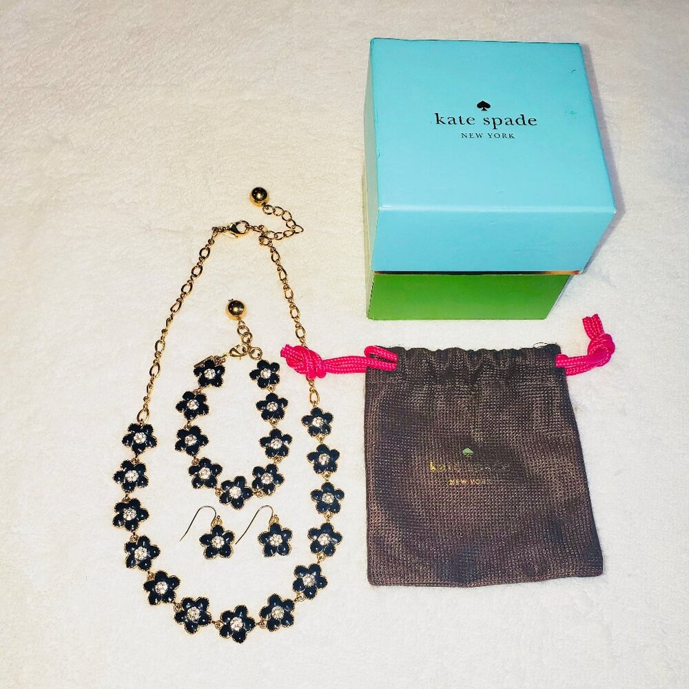 Kate Spade ♠ New York Enamel Garden set - necklace, earrings and bracelet